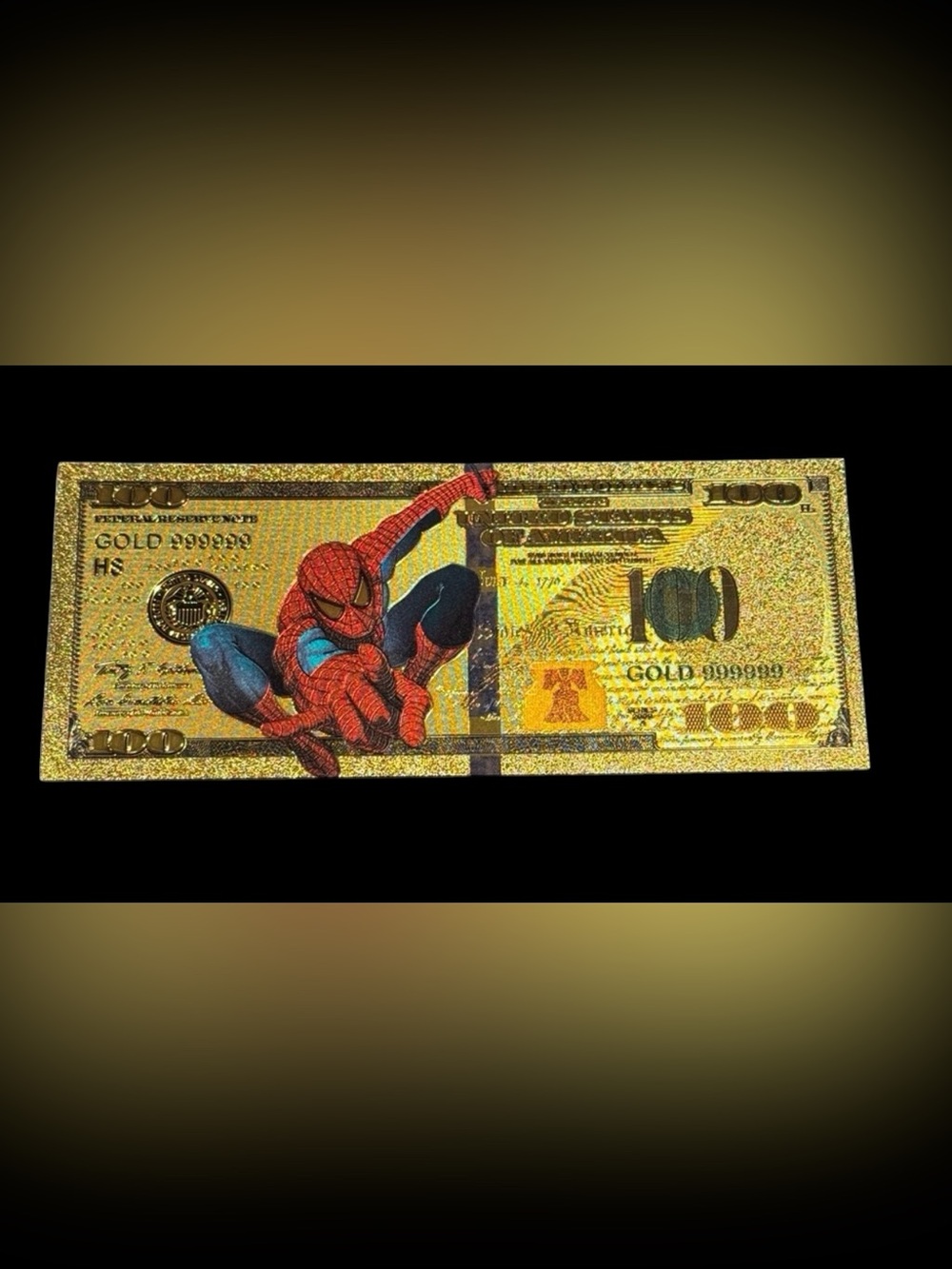 Marvel’s Spider-Man Holographic Gold Art Card - Red & Black Suit